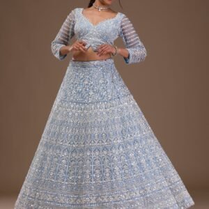 Pearlwork Net Readymade Lehenga