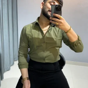 Luxury Black Designer Shirt for Men | Gold Embroidered Partywear Shirt